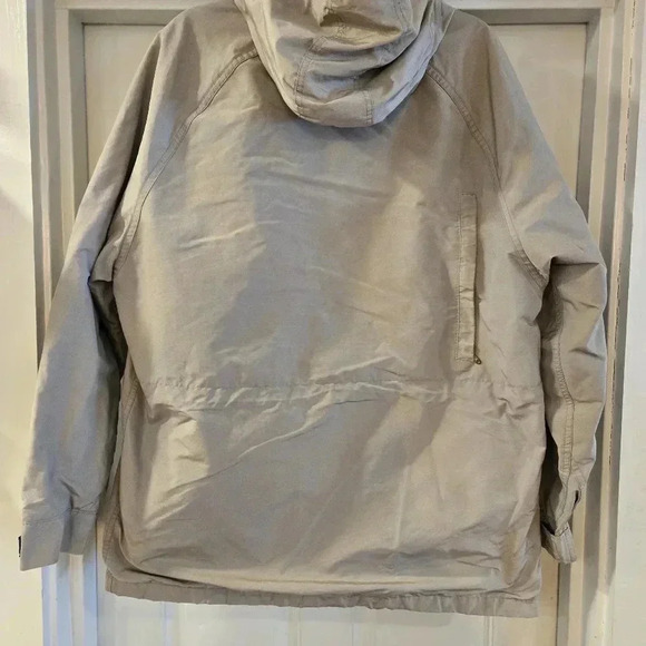 VTG Woolrich Hooded Full Zip Parka Jacket Tan Brown Mens Size Large - Picture 3 of 15